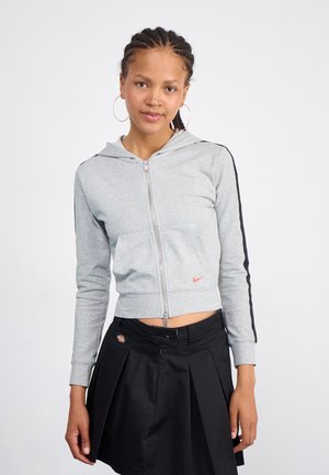 Nike Sportswear Majica s kapuljačom i patentnim zatvaračem - grey heather/black