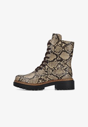 Rieker, RIEKER BIKER BOOTS 72627 - Bottines à lacets - animalprint