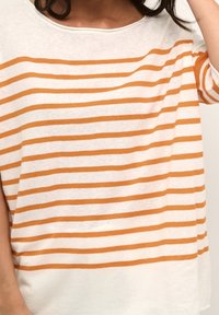 Cream Triko s potiskem - orange
