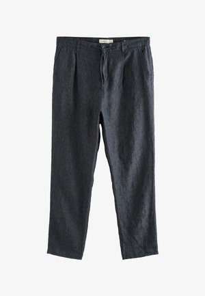 Next, TAPERED FIT - 100% LINEN - Pantalon classique - charcoal grey
