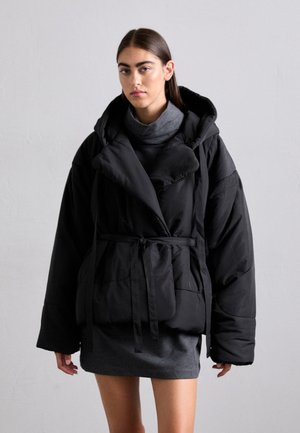 HOODED SLEEPING BAG COAT SHORT - Jachetă de iarnă - black