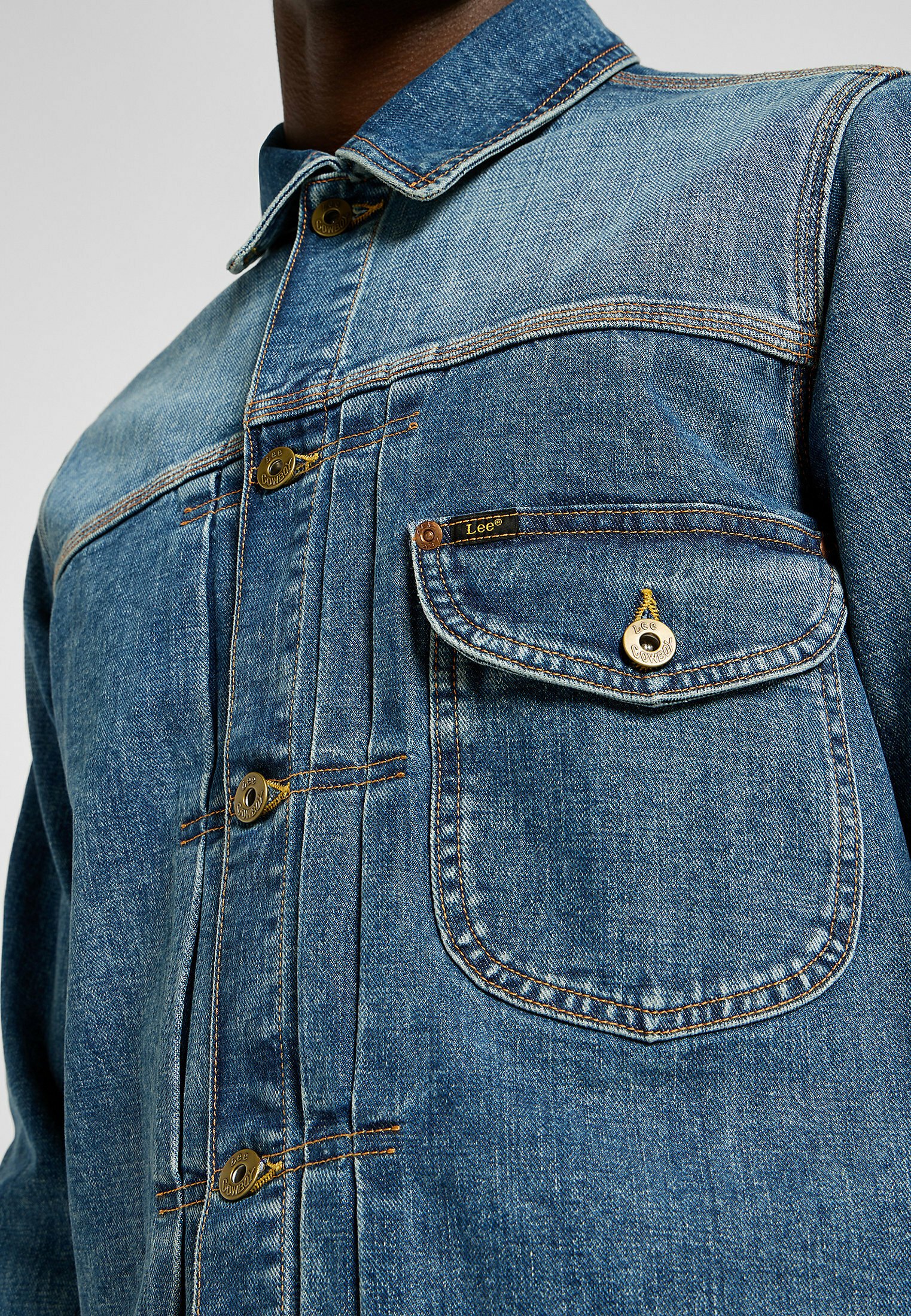 Lee COWBOY JACKET - Denim jacket - bronco blue/blue denim - Zalando
