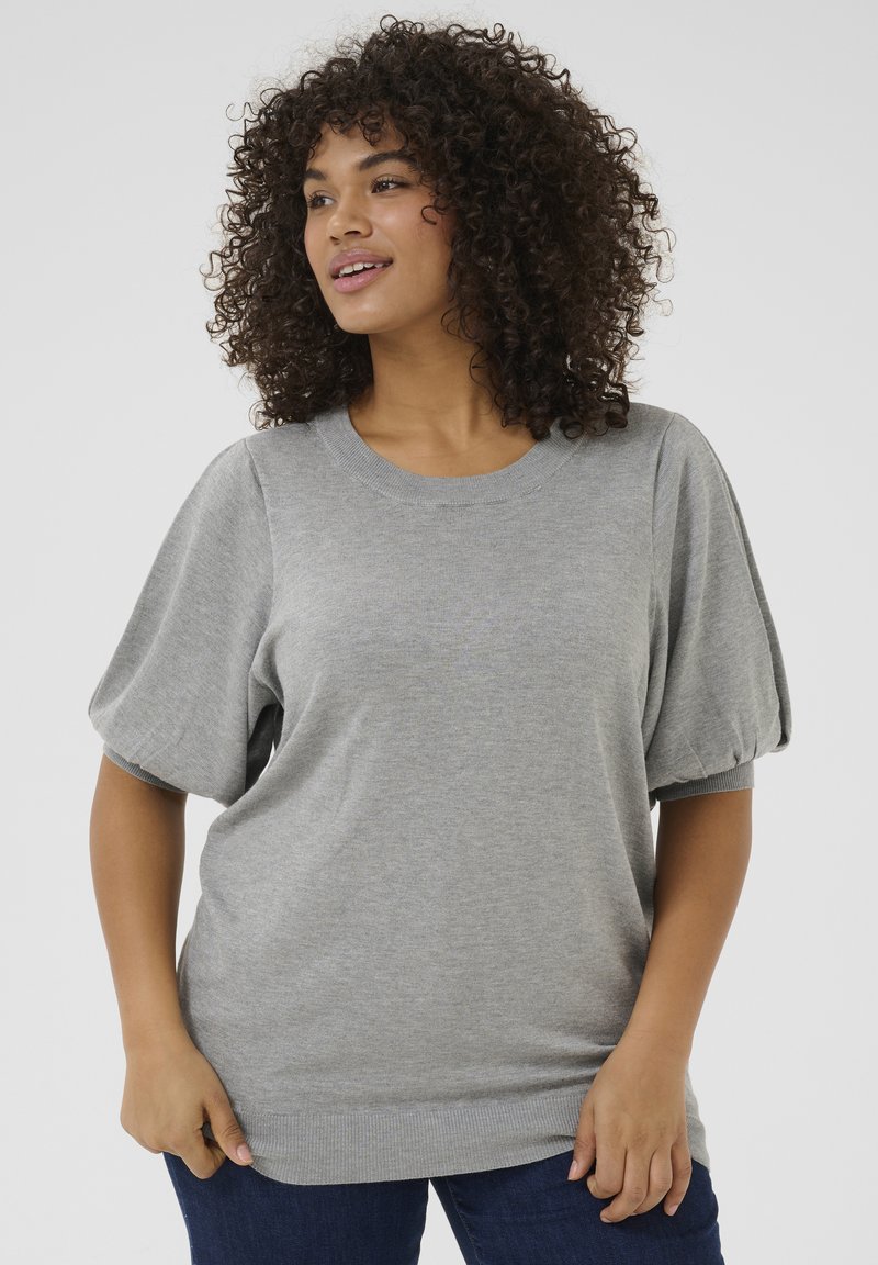 Kaffe Curve - Basic T-shirt - grey melange, Enlarge