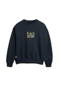 Superdry & Co TRAVEL SOUVENIR LOOSE CREW  - Sweatshirt - eclipse navy