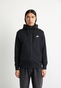 Nike Sportswear - M NSW CLUB - Zip-up sweatshirt - black/white Thumbnail Image 1