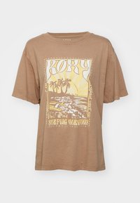 SUNNY OVERSIZE ENZYME WASH - T-shirt med print - portabella