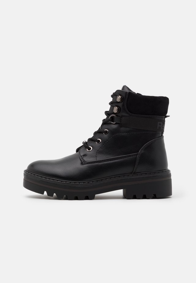 Botines con cordones - black