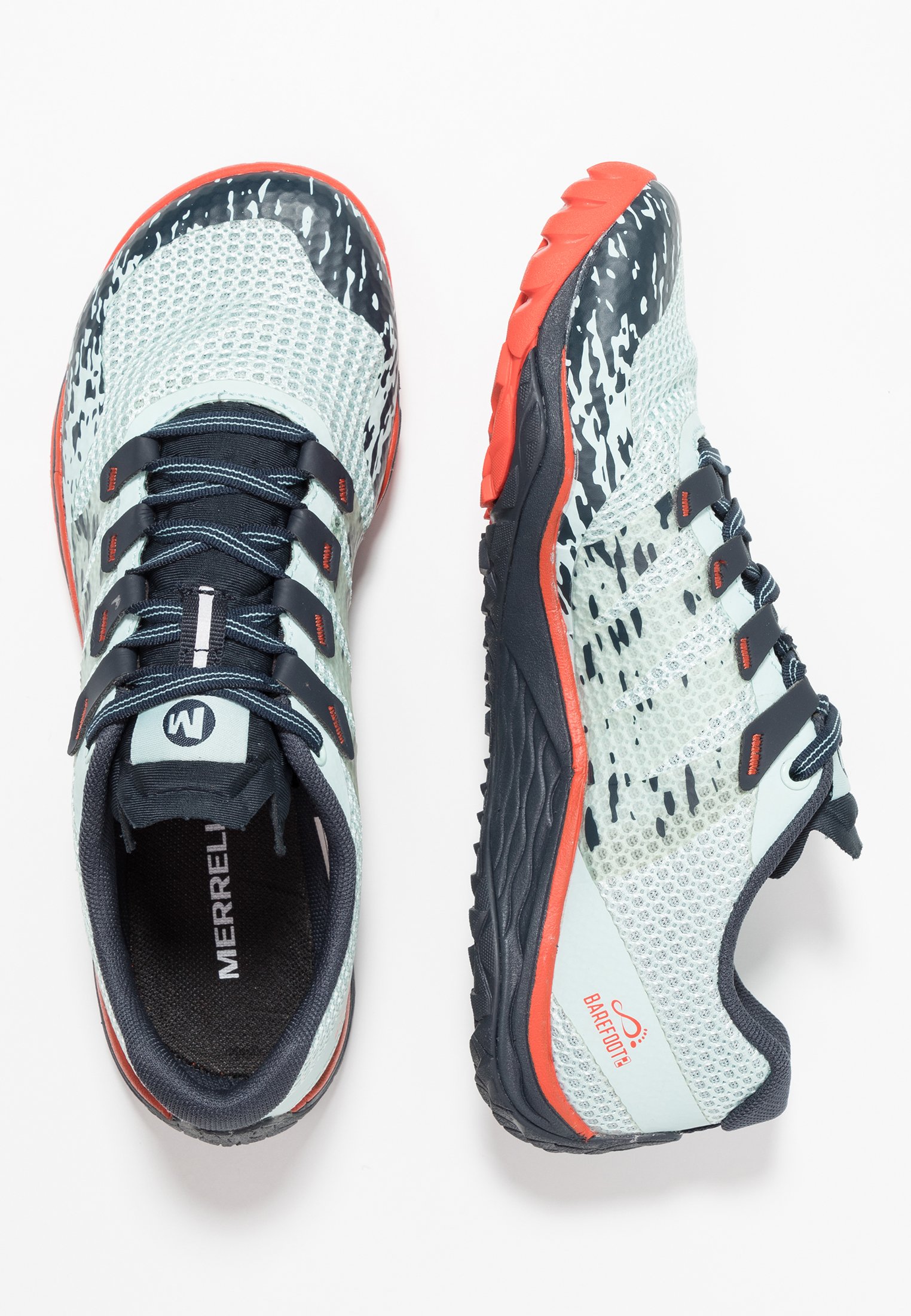 Merrell TRAIL GLOVE 5 Trainers aqua Zalando.no Merrell BOULDER RANGE Fjellsko foamlaurel Zalando.no