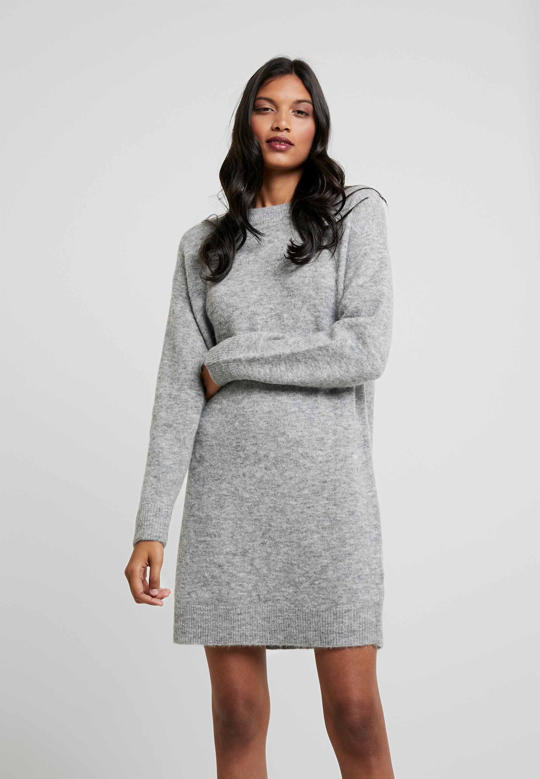 DRESS - Jumper dress - grey 