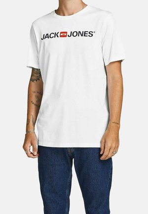 Jack & Jones, 6ER PACK - T-Shirt print - weiß marineblau schwarz