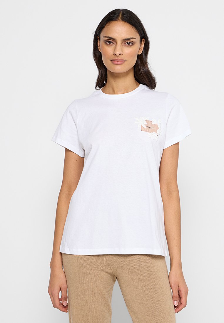 TWINSET T-shirt basic wit TWINSET T-shirt basic wit