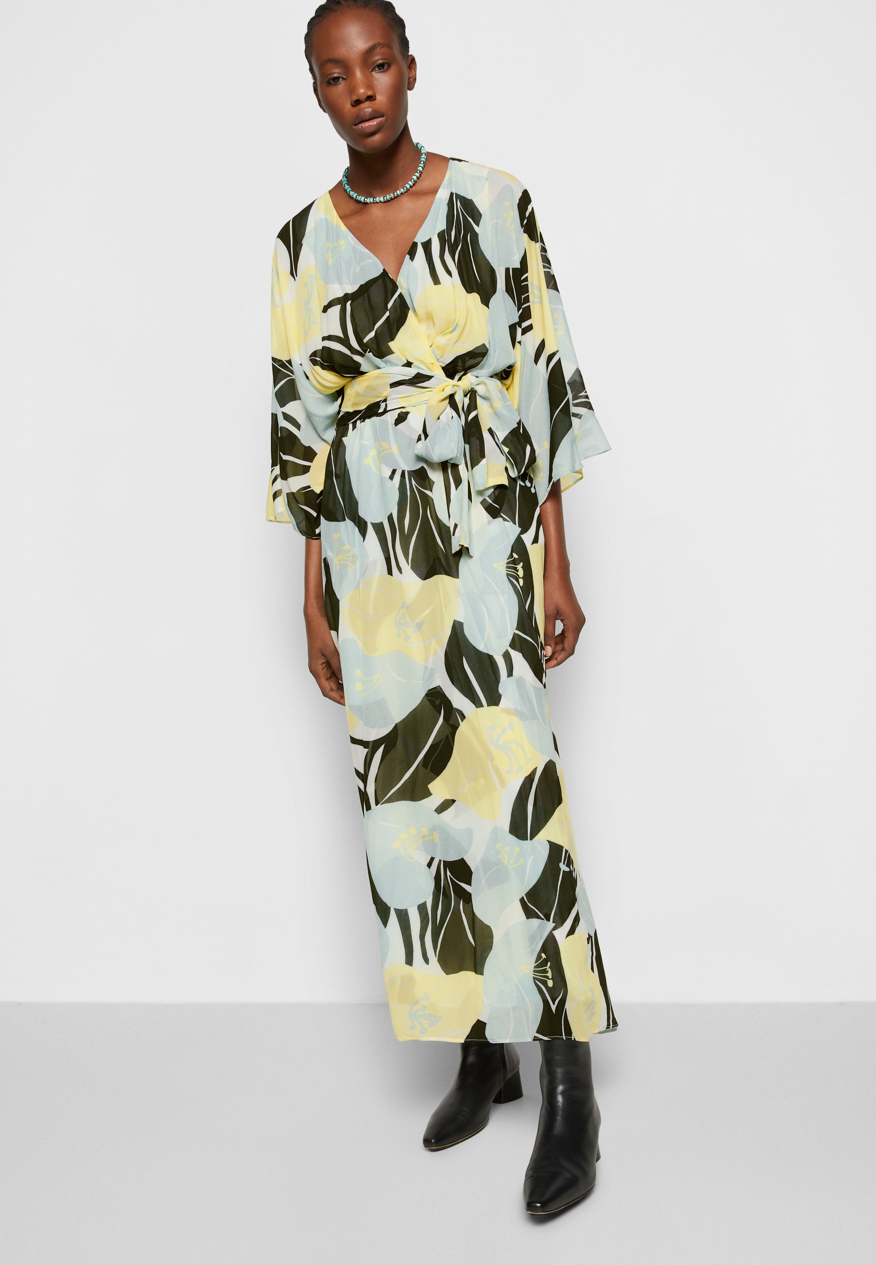 The Kooples ROBE LONGUE KIMONO HIBISCUS 
