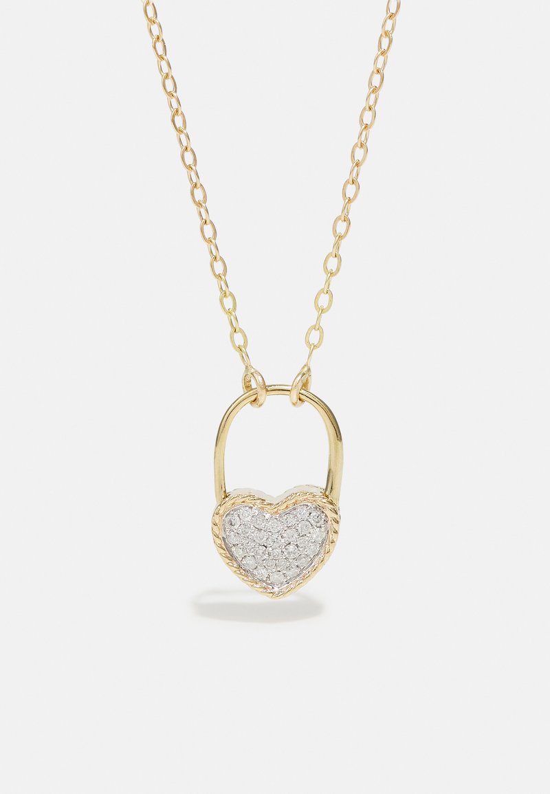 Yvonne Leon COLLIER CŒUR CADENAS - Halsband - yellow gold-coloured/gul ...