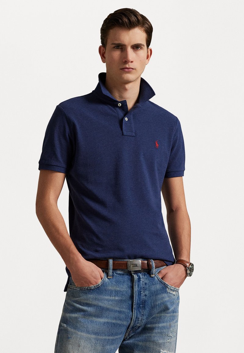 Polo Ralph Lauren - CUSTOM SLIM FIT MESH POLO SHIRT - Polokošeľa - spring navy heather, Zväčšiť