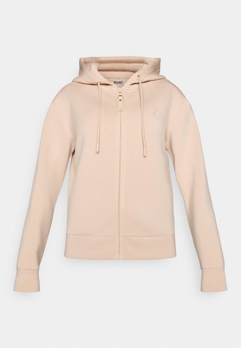 Guess ALLIE HOODIE ZIP - Zip-up sweatshirt - moccasin/beige - Zalando.co.uk
