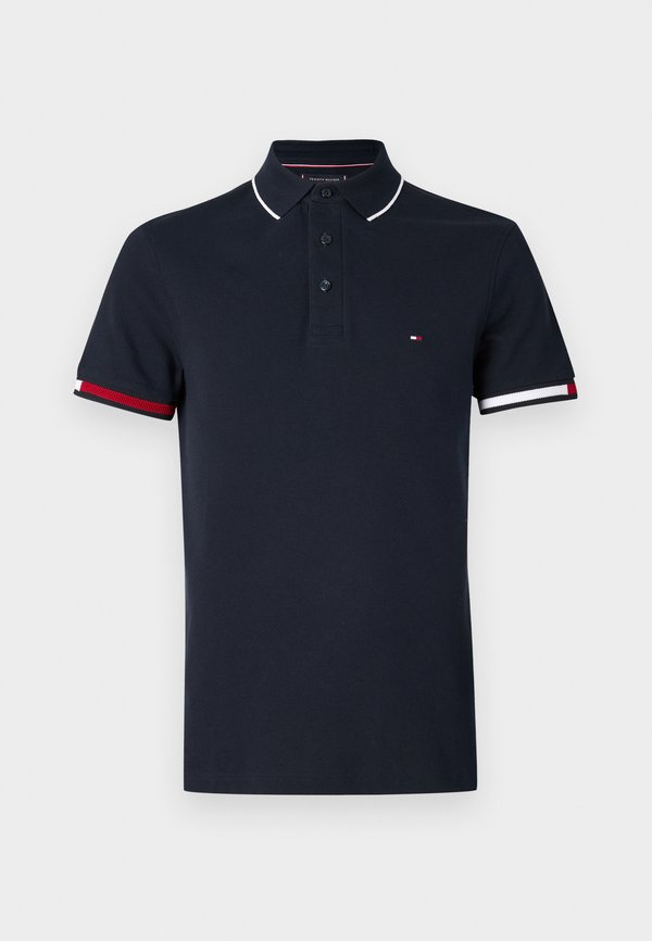 FLAG CUFF SLIM FIT - Polo shirt - desert sky3