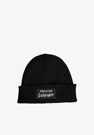 MoonWorks MIT SPRUCH HOLLA DIE WEINFEE AUFDRUCK LUSTIG - Mütze - schwarz