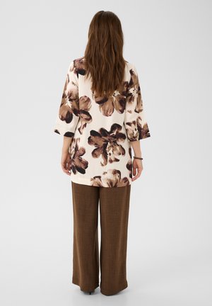 Bon'A Parte, BPEMILIA TUNIC - Tunique - sea salt brown bigflower print