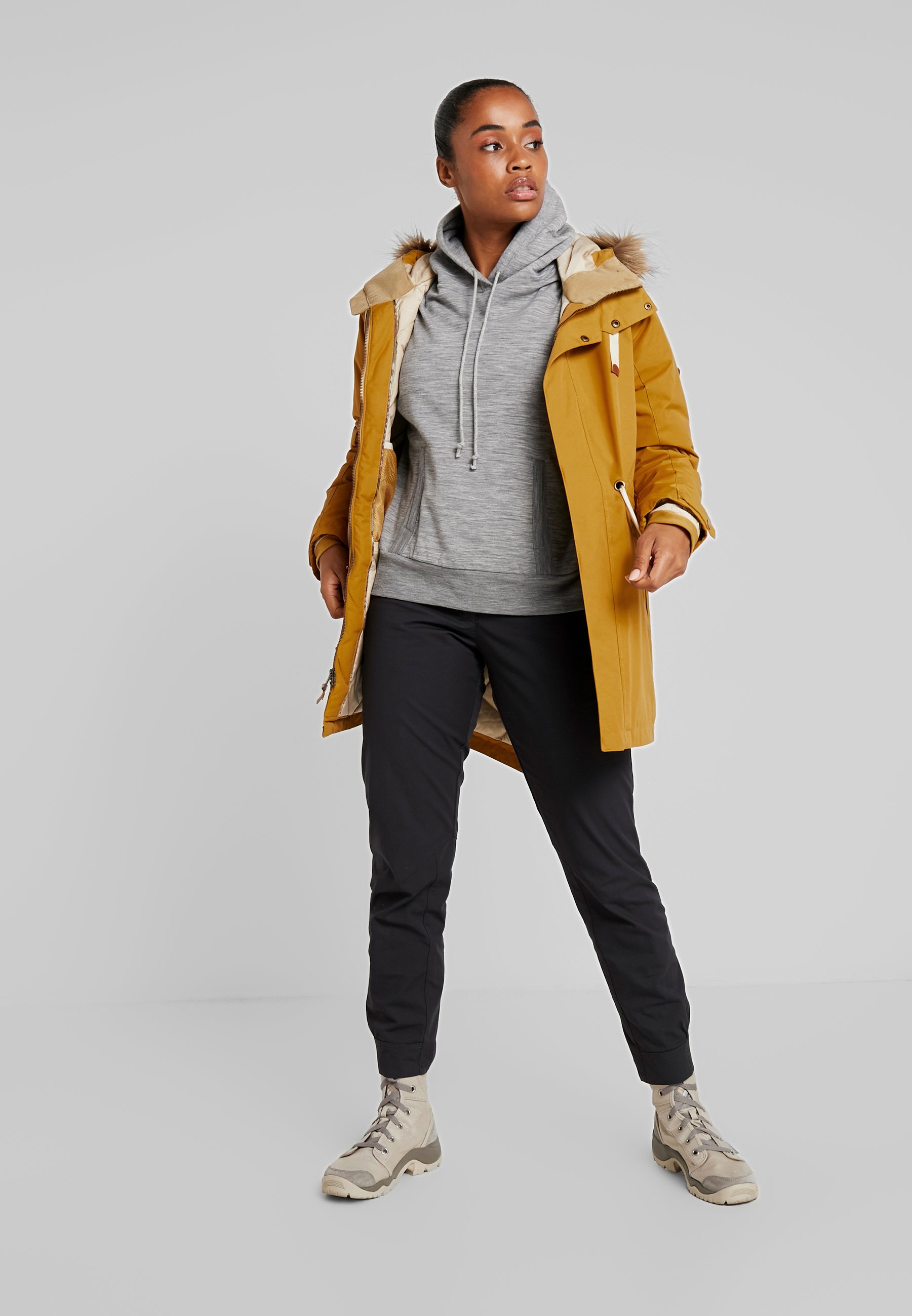 Burton SAXTON Dunkåpe frakk wood thrush Zalando.no Icepeak ABBOTT Fleecejakke dark olive Zalando.no