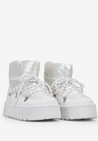 Bosanova CON PLATAFORMA Y CORDONES - Botas para la nieve - blanco