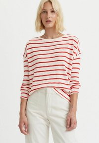 Levi's® MARGOT LONG SLEEVE TEE - Pitkähihainen paita - stripe scarlet