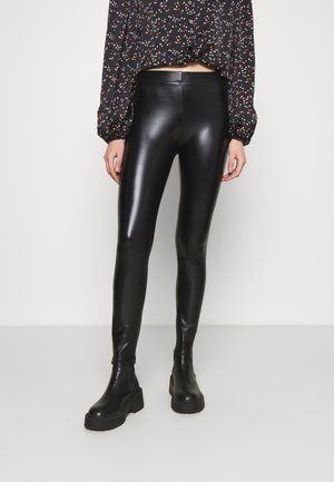 WET LOOK - Legíny - black