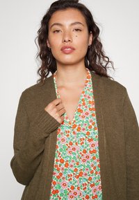 VILA VIRIL OPEN NOOS - Chaqueta de punto - dark melange