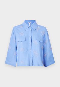 OBJMIKA CROPPED SHIRT - Overhemdblouse - cornflower blue
