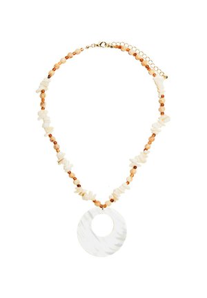 Bershka OVAL - Necklace - beige