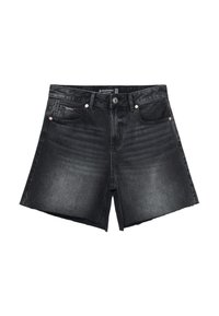 LONGLINE - Denimové šortky - mottled light grey