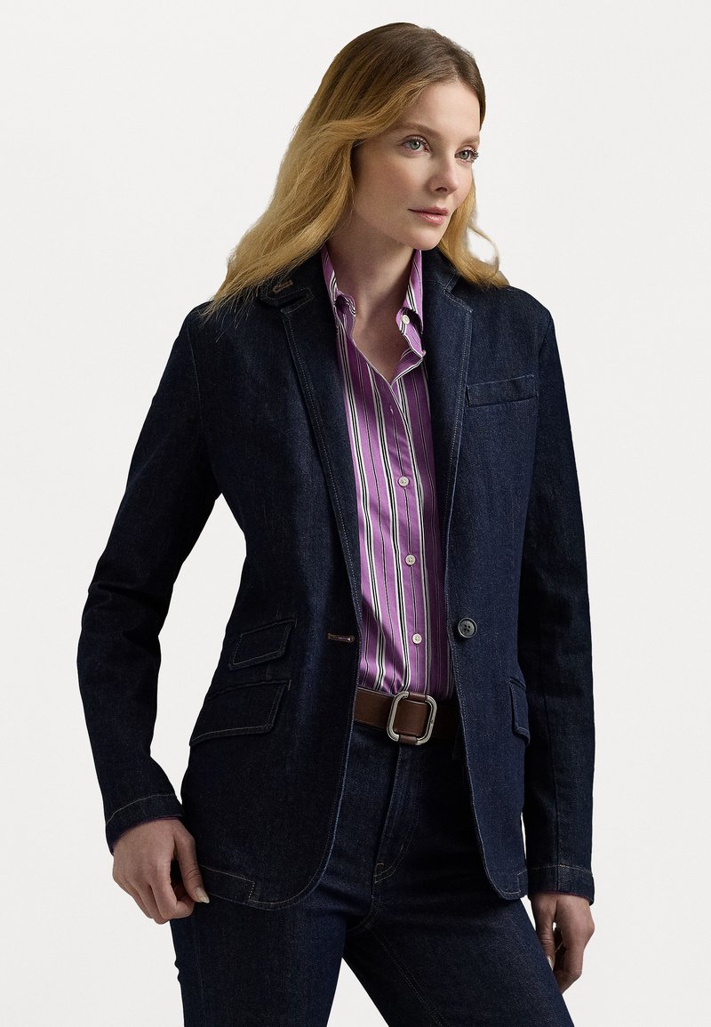 Lauren Ralph Lauren DENIM BLAZER - Jeansjacka - deep indigo wash