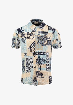 Key Largo, TAHITI 1/2 ALLOVER PRINTED - Camicia - offwhite/blue
