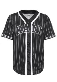 SERIF PINSTRIPE BASEBALL SHIRT - Ing - black