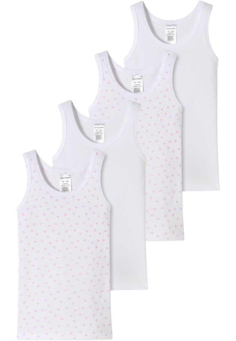 Schiesser 4-PACK ALLDAY  - Tílko - rosa weiss