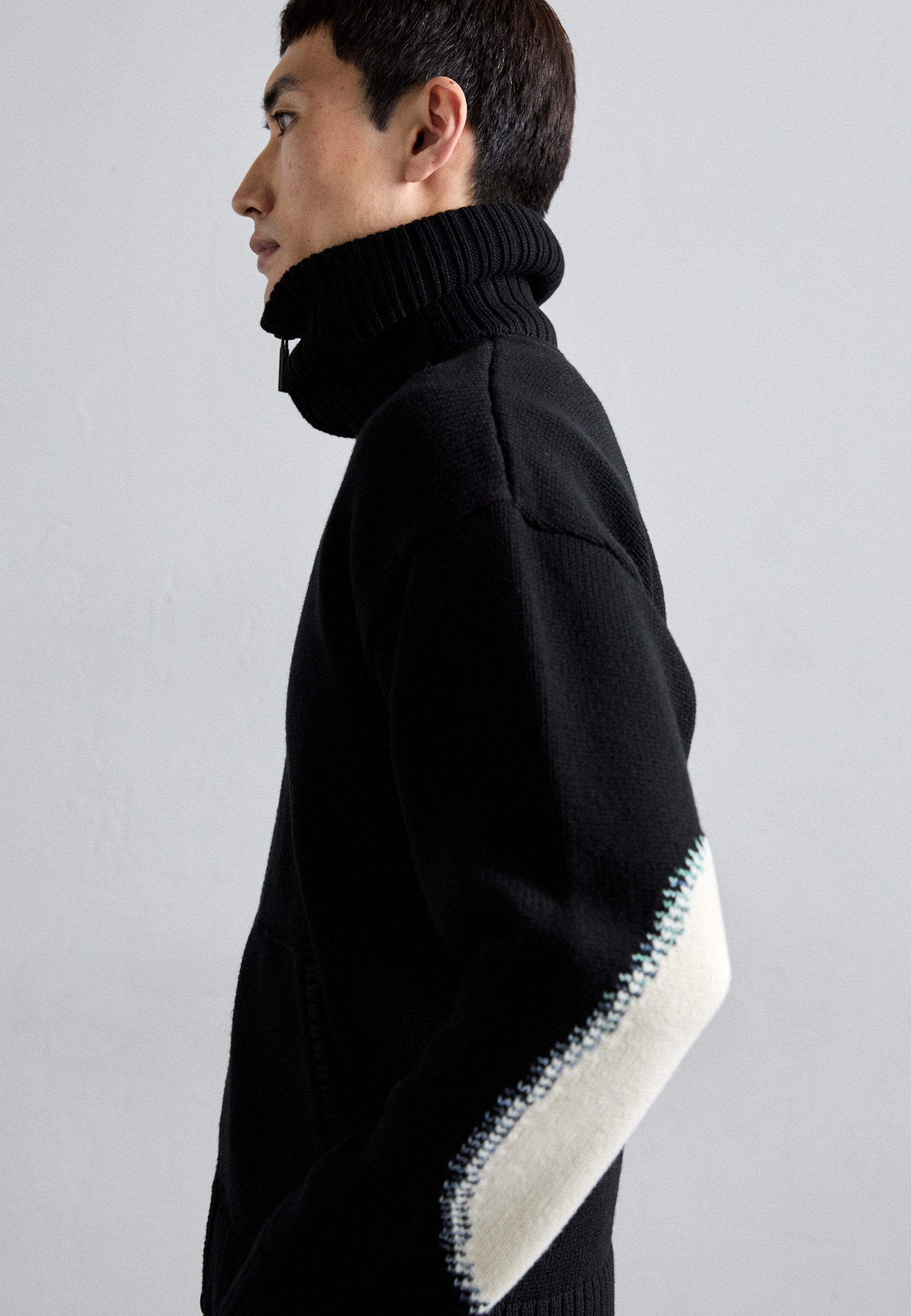 Dsquared2 ZIPPED CARDIGAN - Cardigan - black/white/black - Zalando.ie