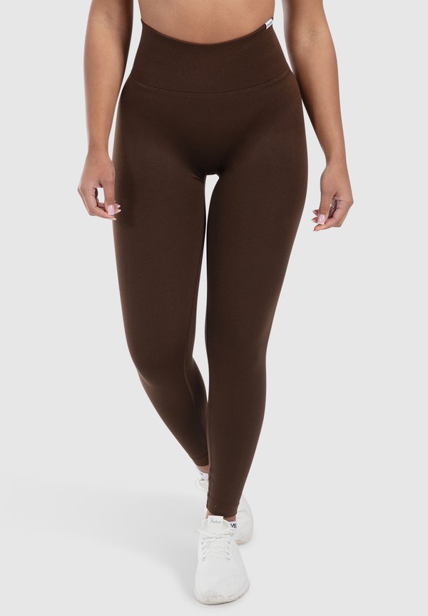 LEGGINGS INVISIBLE SCRUNCH SEAMLESS ELIN - Tights - braun
