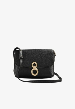 Lipsy, HARDWARE SATCHEL CROSS-BODY BAG - Cross body bag - black textured