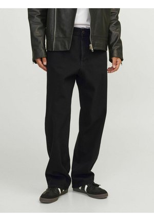 BAGGY FIT JJIALEX JJORIGINAL BLACK  - Straight leg jeans - black denim