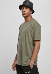 Urban Classics OVERSIZE MELANGE TEE - Basic póló - darkgreen melange