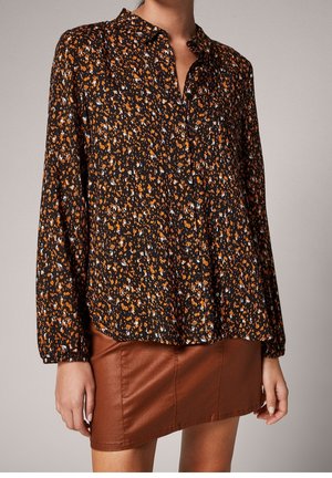 Button-down blouse - brown