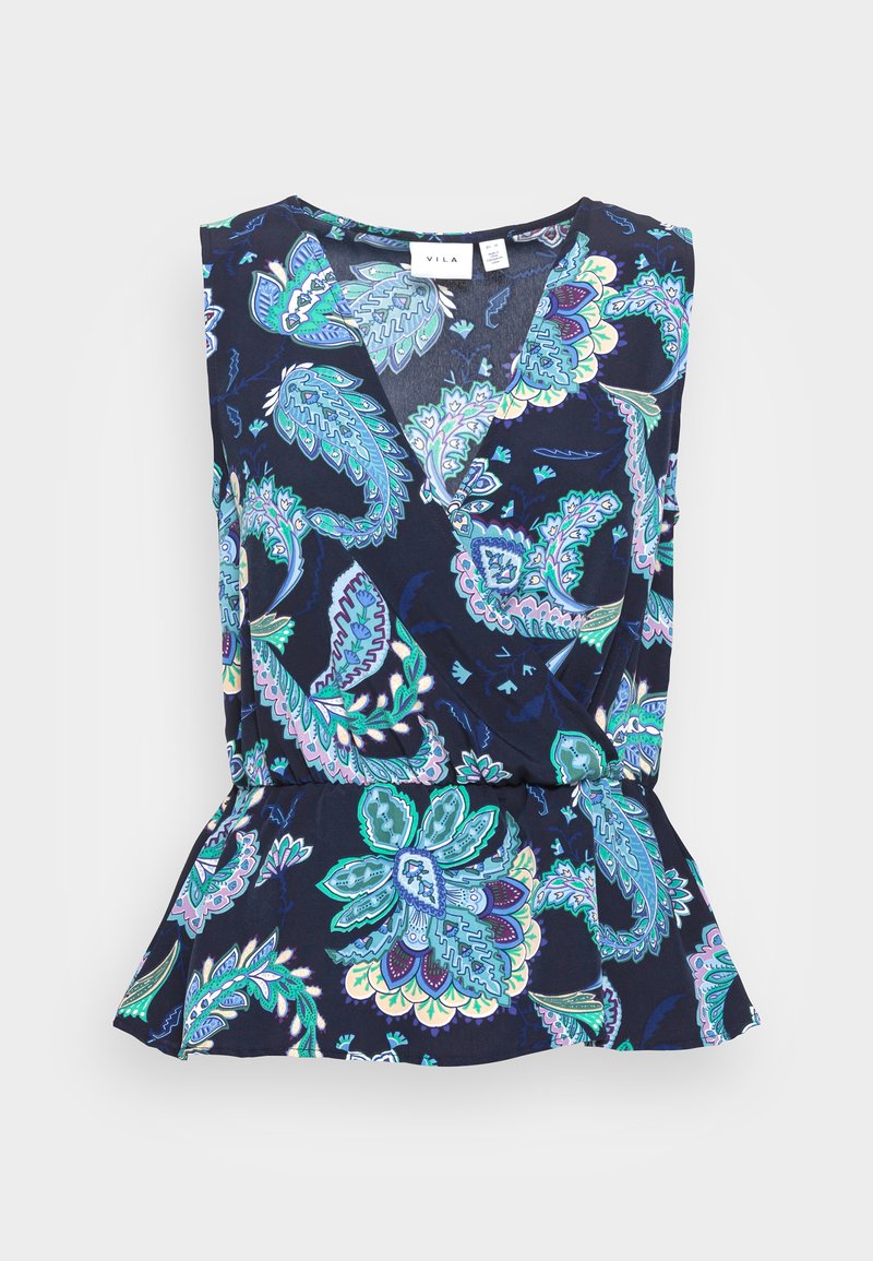 Vila Blouse blauw Vila Blouse blauw