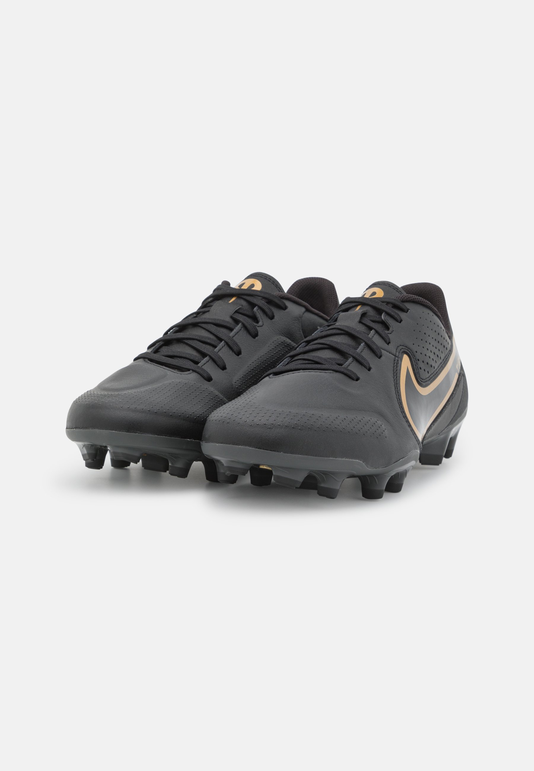 Nike Performance TIEMPO LEGEND 9 ACADEMY FG/MG - Tekonurmikengät -  black/anthracite/metallic gold/musta - Zalando.fi