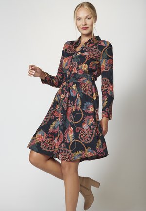 Vestido camisero - turquesa/ dark blue/ red