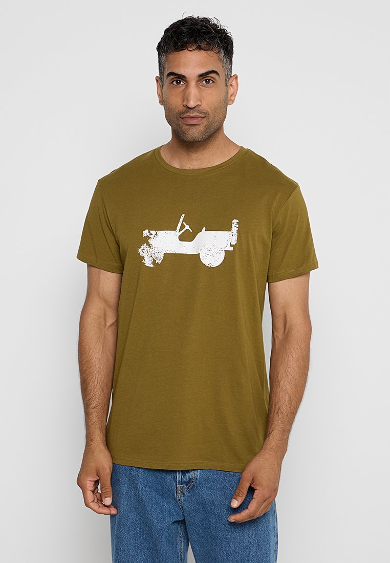 Jeep T-shirt print groen