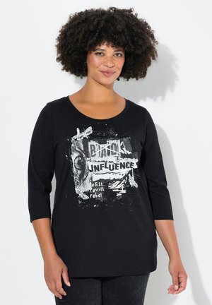 COLLAGE PRINT AND - Long sleeved top - black