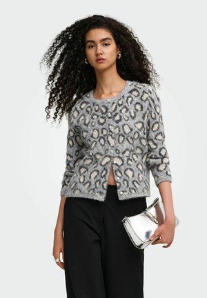 ONLY, ONLNOEME LS O-NECK CARDIGAN KNT - Gilet - light grey melange