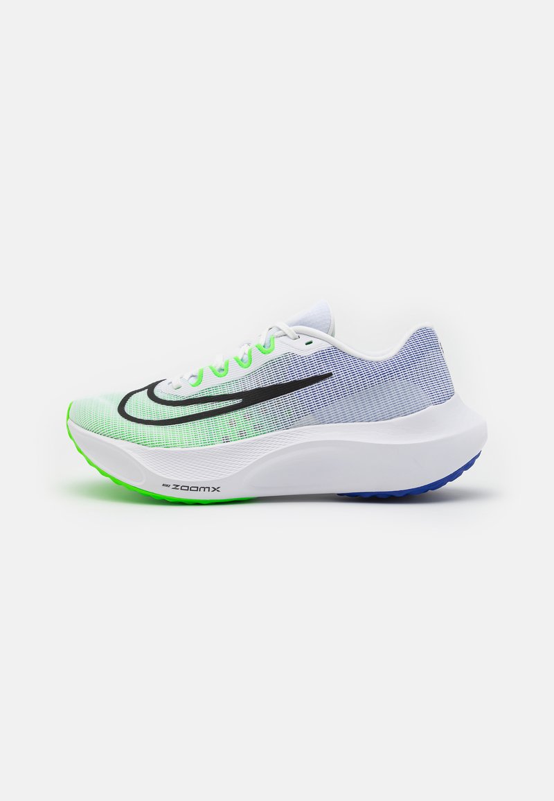 Nike Performance ZOOM FLY 5 - Zapatillas running asfalto - white/black/green strike/racer blue