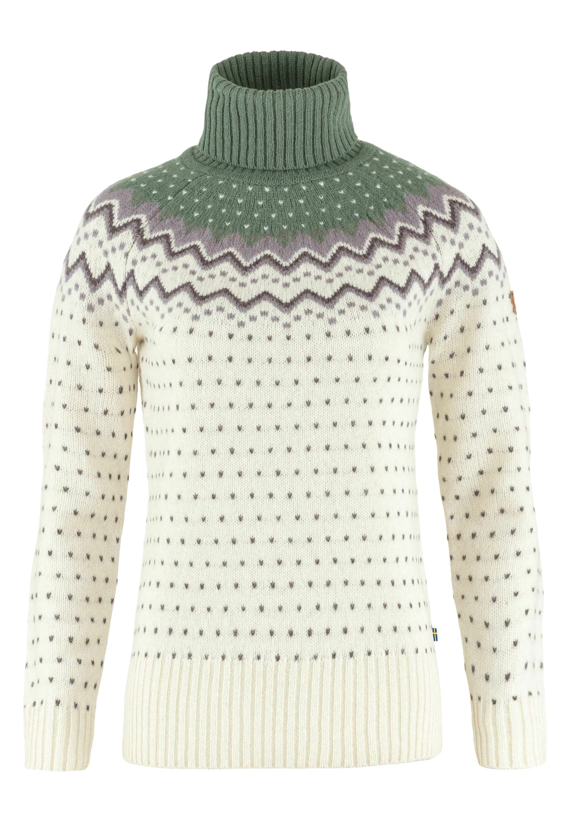 Fjällräven ÖVIK KNIT ROLLER NECK W Jumper chalk white patina