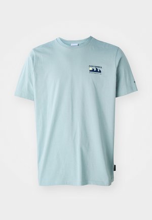 Columbia EXPLORERS CANYON BACK TEE - Triko s potiskem - crushed blue