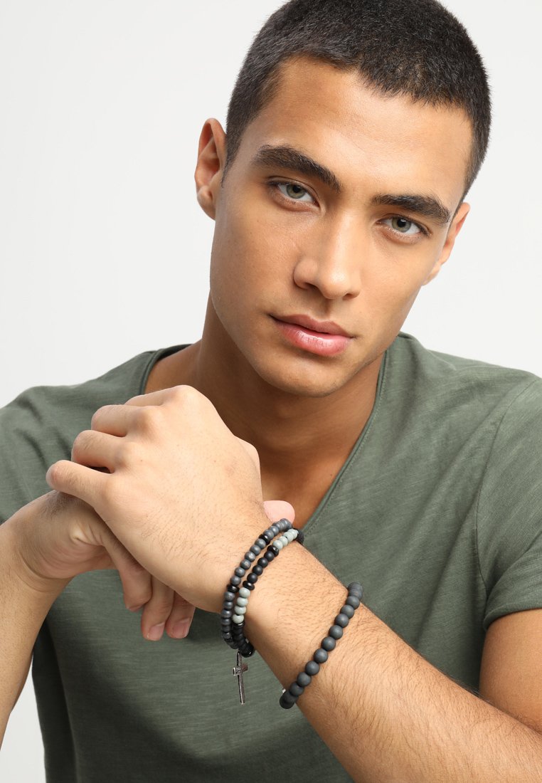 Herren Halsketten | Icon Brand PARTHIAN BRACELET 3 PACK Armband silver-coloured/silberfarben - LD08975 Herren Halsketten | Icon Brand PARTHIAN BRACELET 3 PACK Armband silver-coloured/silberfarben - LD08975